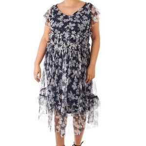 Gabby Skye Floral Ruffle Dress